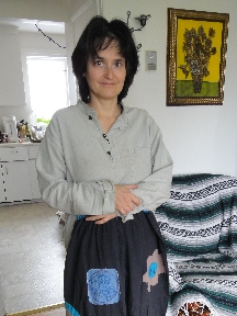 Marielle wearing her Gallifreyan name patch
